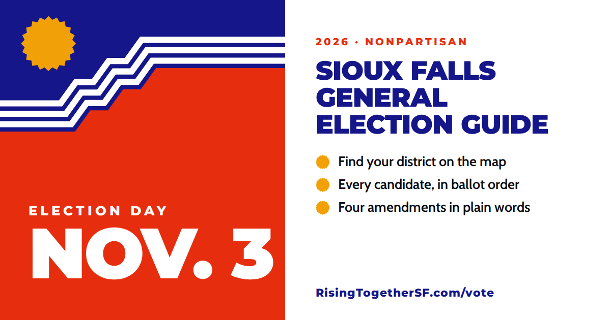 The 2026 Sioux Falls General Election Guide. Election Day is Nov. 3.