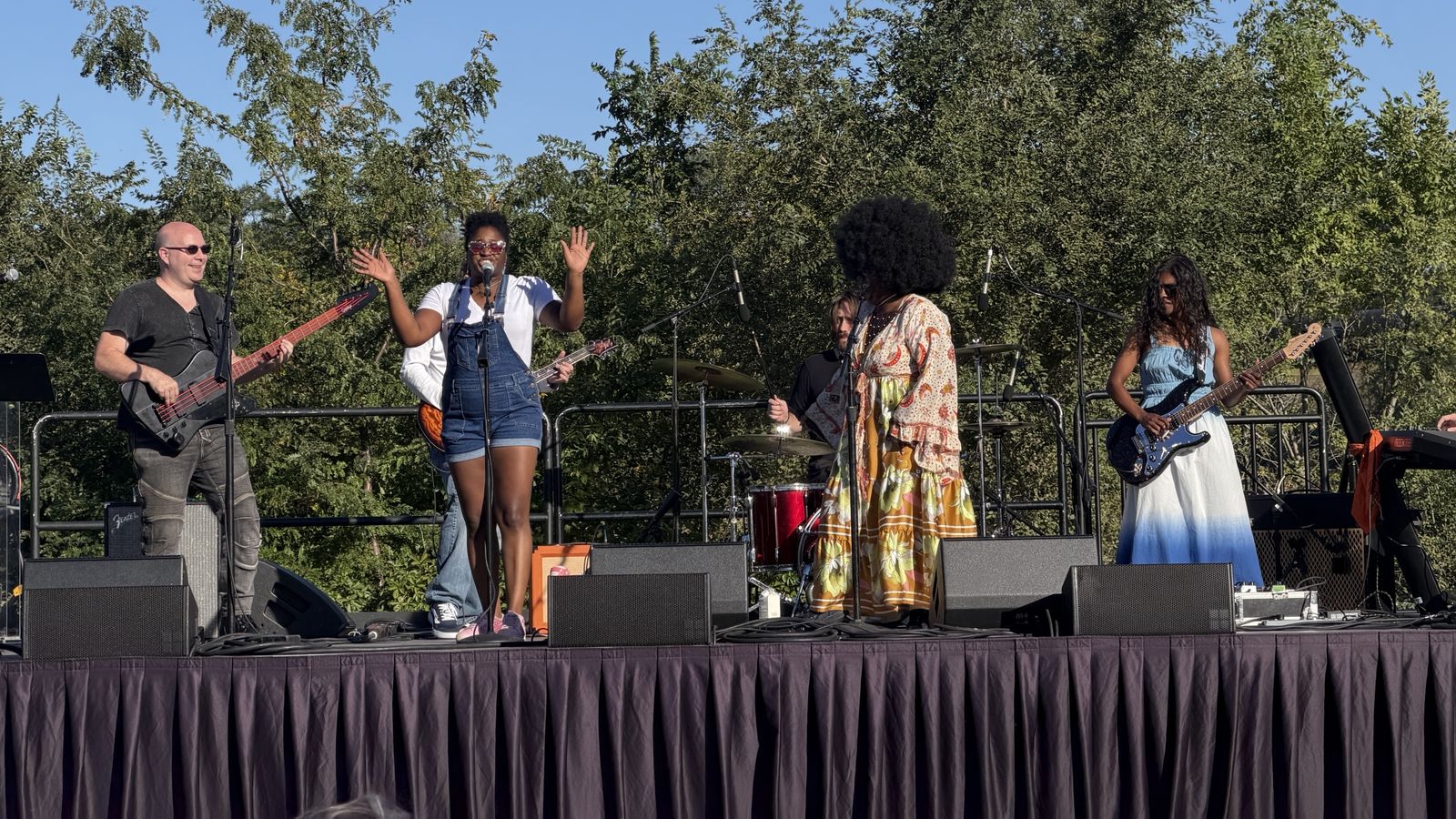 Etta and the Vendetta perform on stage at the quarry kickoff